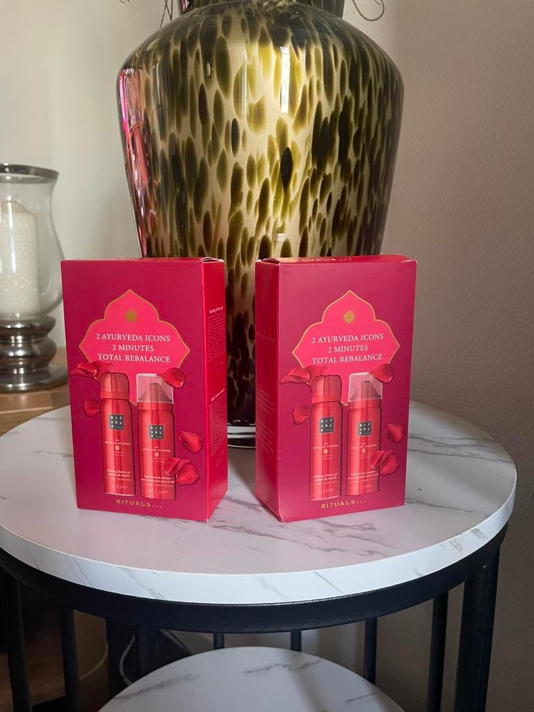 Nieuw rituals Ayurveda setje showergel bodylotion mousse, Ophalen of Verzenden, Nieuw, Bad & Douche
