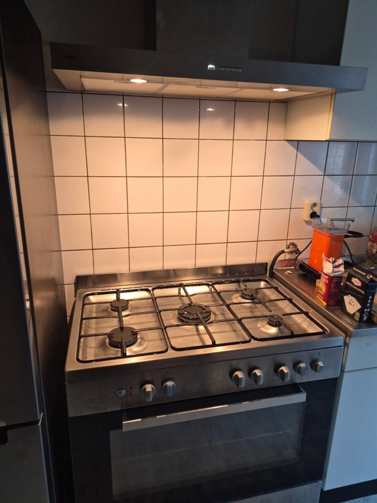 Pelgrim gasfornuis + wokpit, oven en afzuiging, Ophalen, Gebruikt, Gas, Vrijstaand