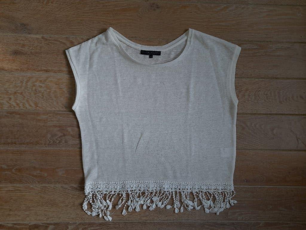 Wit bohemian mouwloos shirt van Seven Sisters maat XL, Seven Sisters, Wit, Maat 42/44 (L), Ophalen of Verzenden