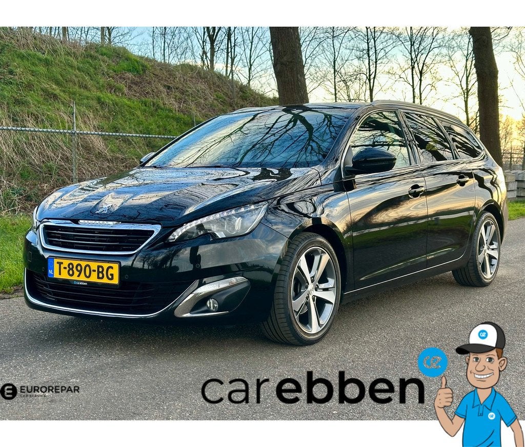 Peugeot 308 SW 1.2 PureTech GT-line | NIEUWE MOTOR | Panoram, Auto's, Peugeot, Stof, Gebruikt, 1199 cc, Zwart