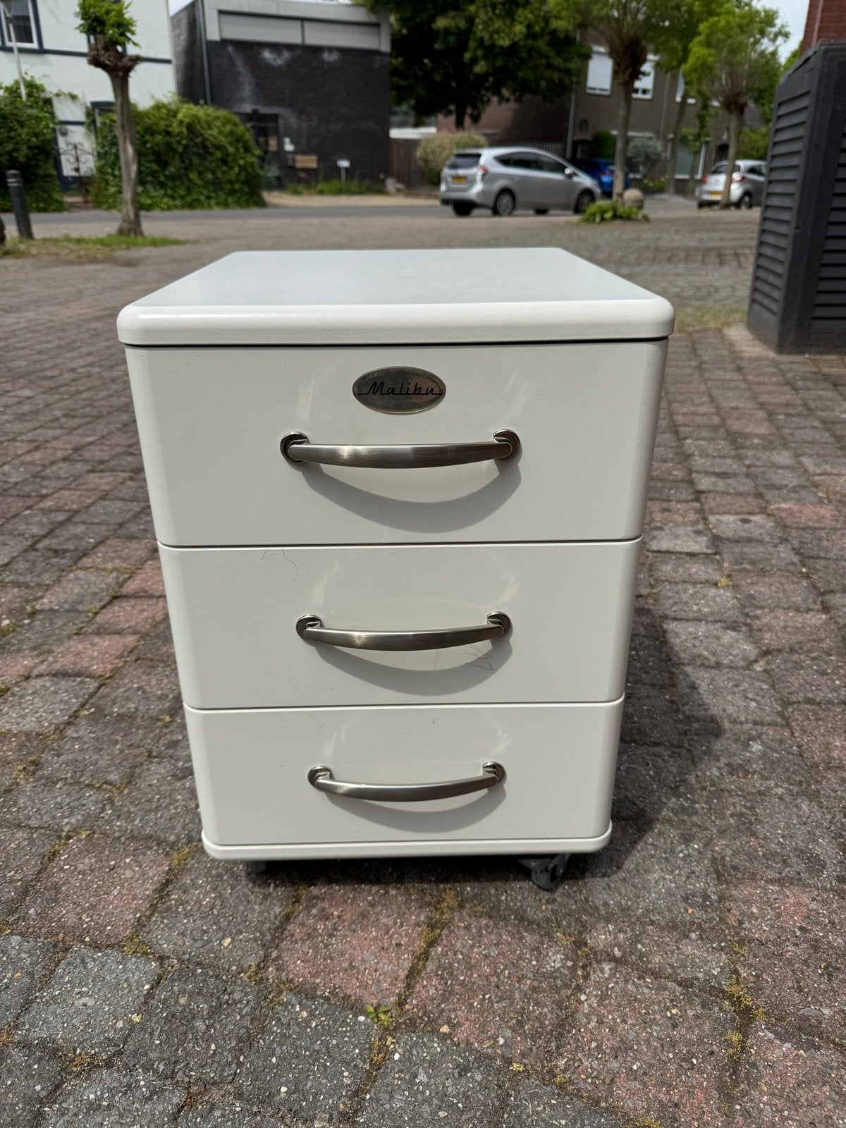 Malibu ladeblok met 3 laden - Crème/wit, Huis en Inrichting, Kasten | Ladekasten, Minder dan 50 cm, Gebruikt, Ophalen of Verzenden
