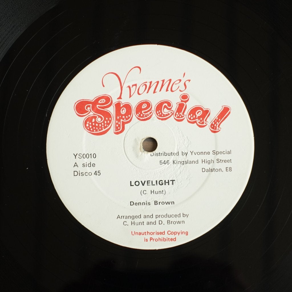 Dennis Brown - Lovelight +Dub / Yvonne's Special 12'' single, Gebruikt, 12 inch, Overige typen, Inclusief binnenhoes