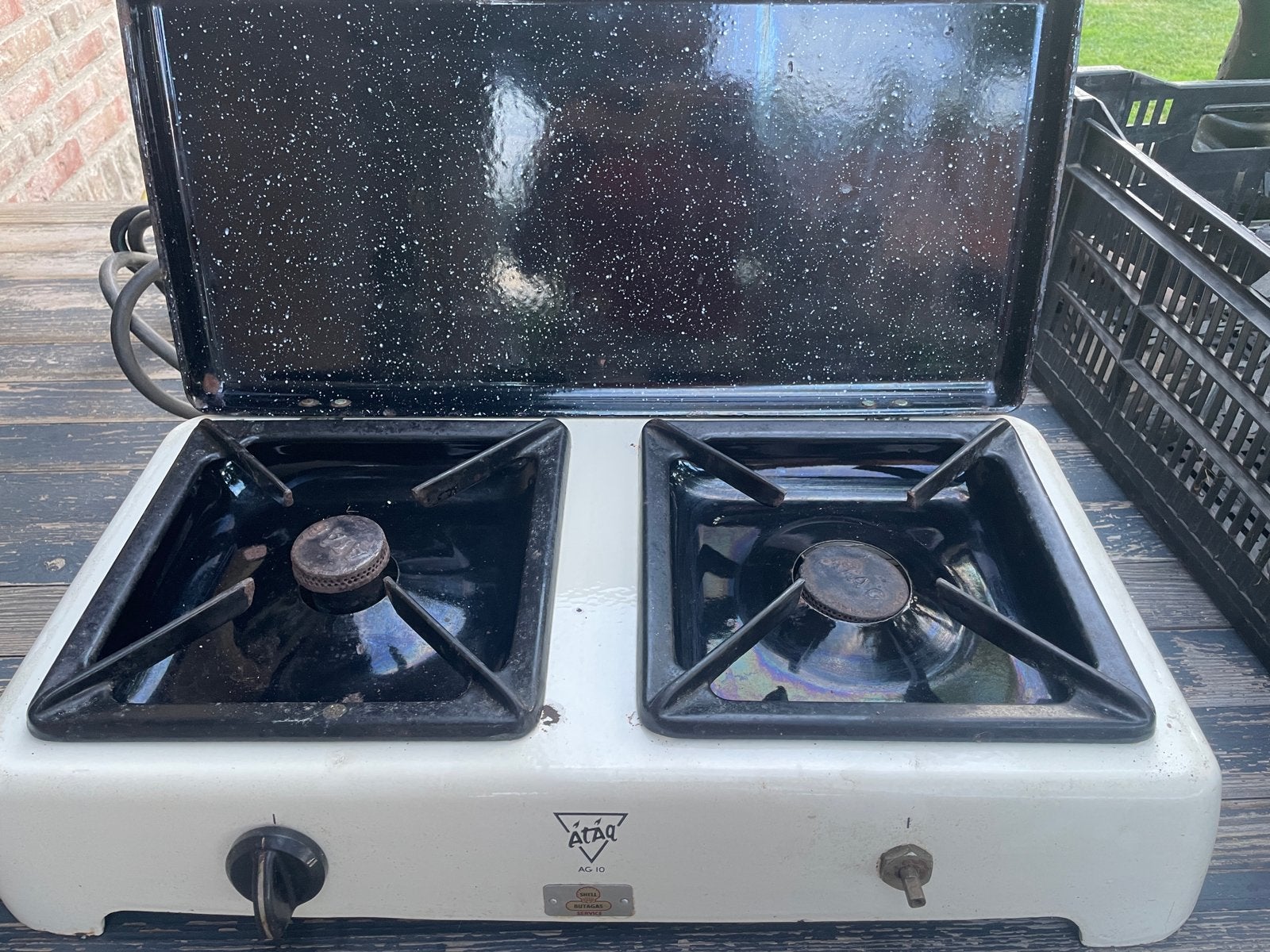 Vintage ATAG Gasfornuis 2-pits - Ideaal voor Camping/Outdoor, Witgoed en Apparatuur, Fornuizen, Ophalen, Gebruikt, Minder dan 85 cm