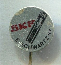 SKF E. Schwartz n.v. tappen blik speldje ( F_148a), Verzamelen, Verzenden, Zo goed als nieuw, Merk, Speldje of Pin