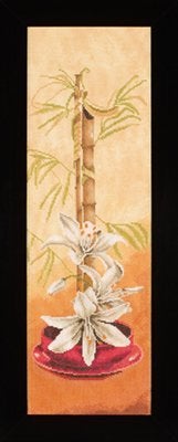 Borduurpakket Asian flower arrangement 35026, Hobby en Vrije tijd, ., Nieuw, Ophalen of Verzenden, .