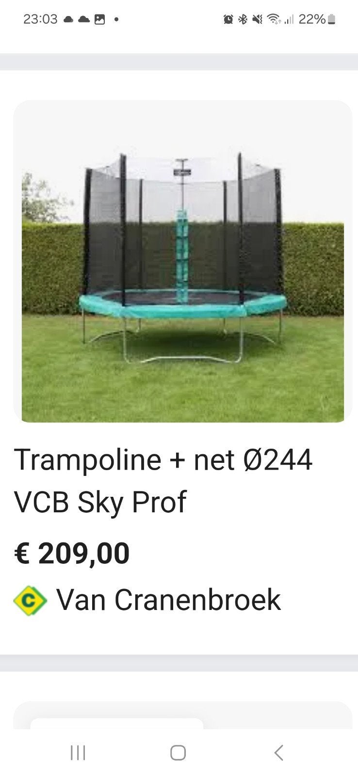 trampoline, Ophalen, Zo goed als nieuw