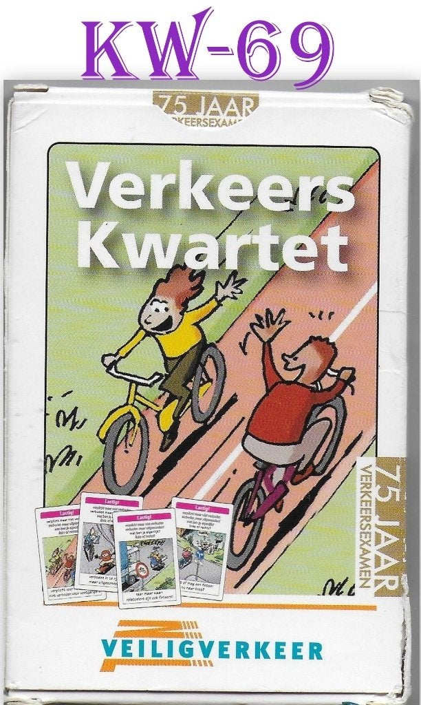 Kw69 -- Verkeers kwartet, 75 jaar verkeersexamen, Ophalen of Verzenden, Zo goed als nieuw, Kwartet(ten)