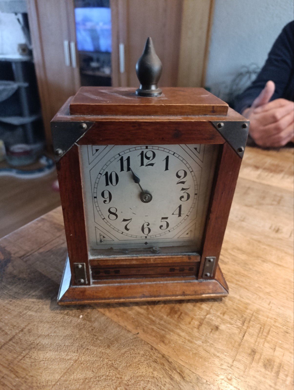 Antiek tafelklokje, wekker opknapper jaren 20, Ophalen of Verzenden