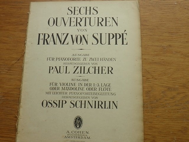 Sech ouverturen - franz von suppé - piano, Gebruikt, Klassiek, Ophalen of Verzenden, Artiest of Componist