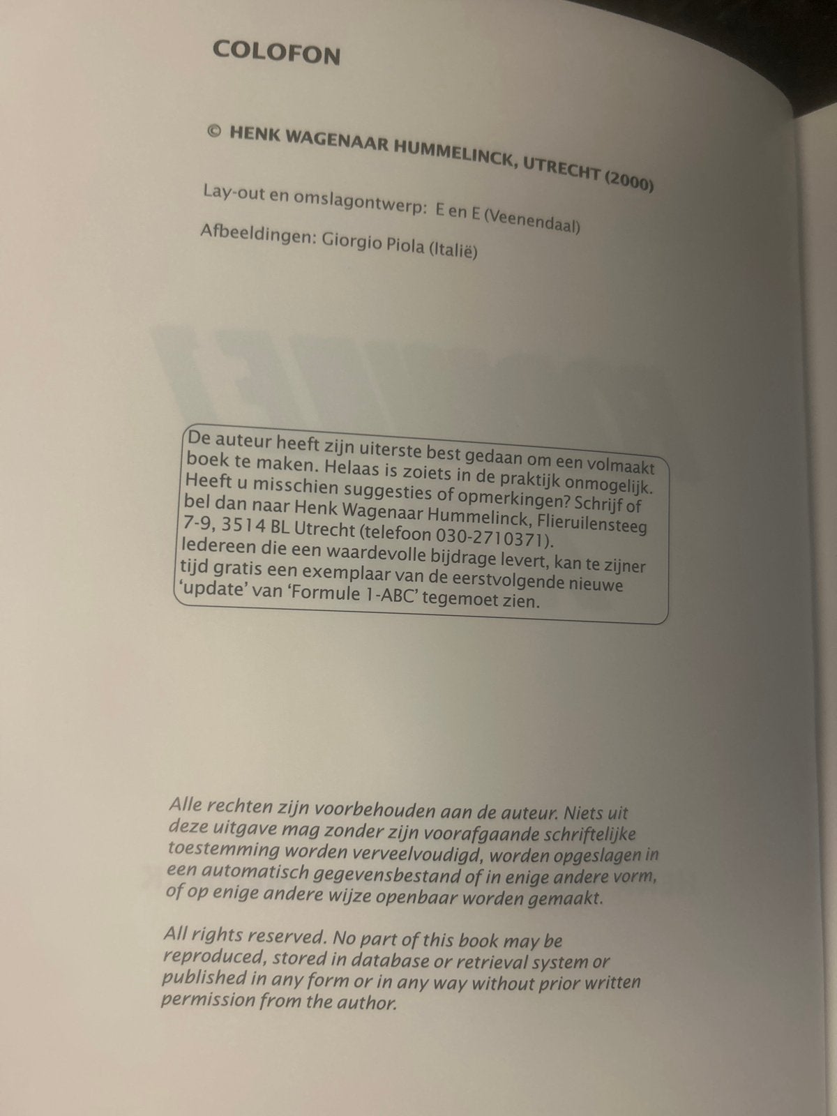 Formule 1 ABC - Het snelste woordenboek van Nederland, Ophalen of Verzenden, Gelezen