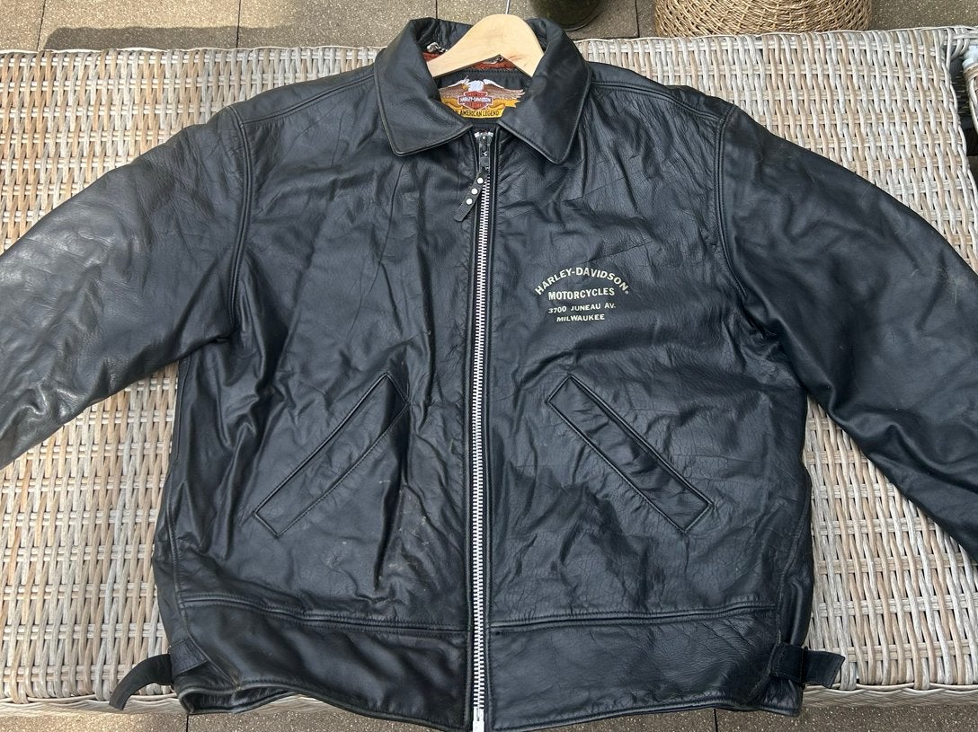 Harley Davidson Leren Motorjas - XL - Zeer Goede Staat, Ophalen of Verzenden, Tweedehands, Heren, Jas | leer