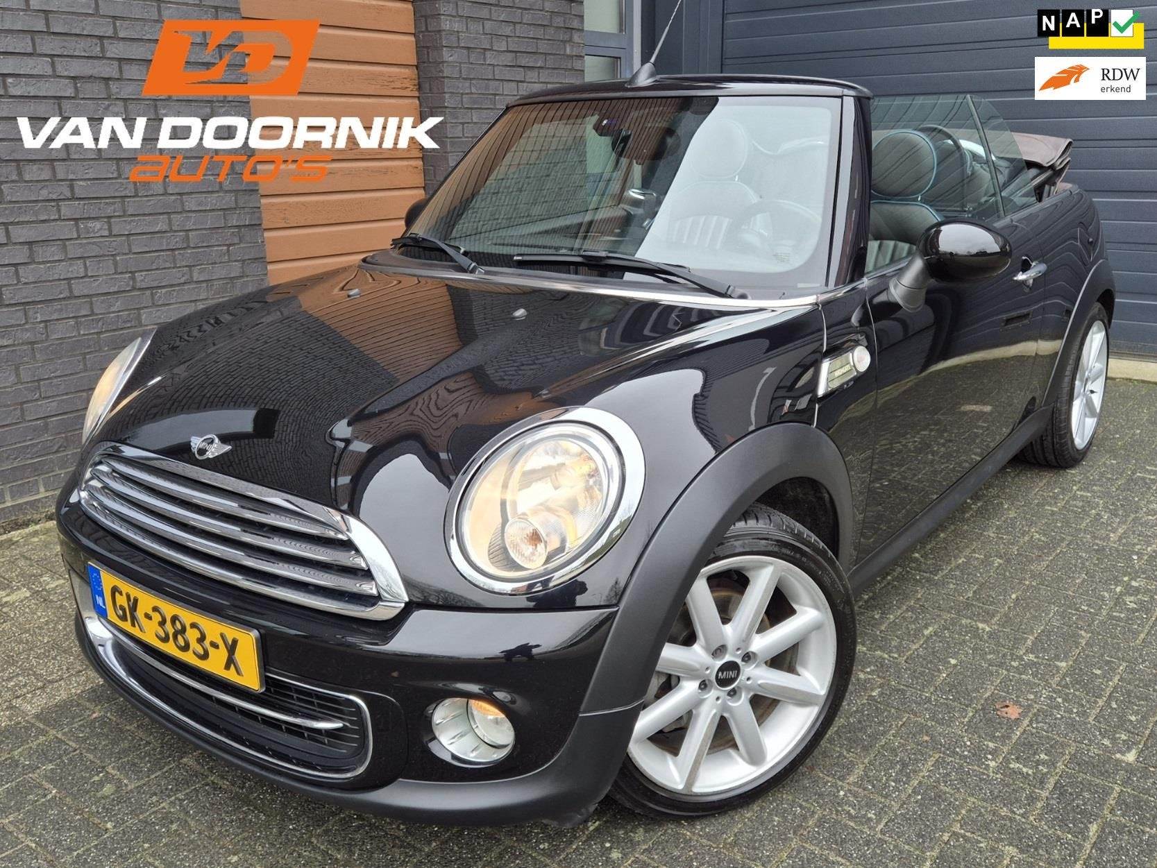 Mini Mini Cabrio 1.6 Cooper Cabrio Highgate Leder/Airco/Orig, Auto's, Gebruikt, Euro 6, 4 cilinders, Cabriolet