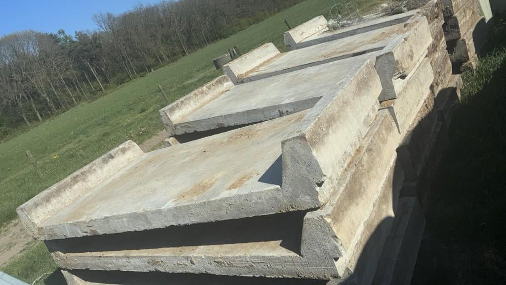Boxdekken, betonplaten, Doe-het-zelf en Verbouw, Platen en Panelen, Ophalen, Gebruikt