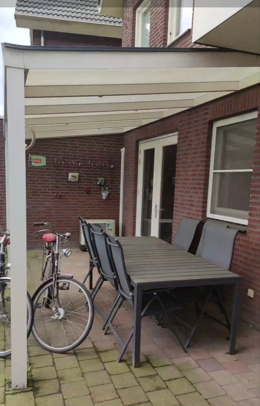 aluminium veranda met goot en spotjes, Tuin en Terras, Overkappingen, Ophalen, Gebruikt, Veranda