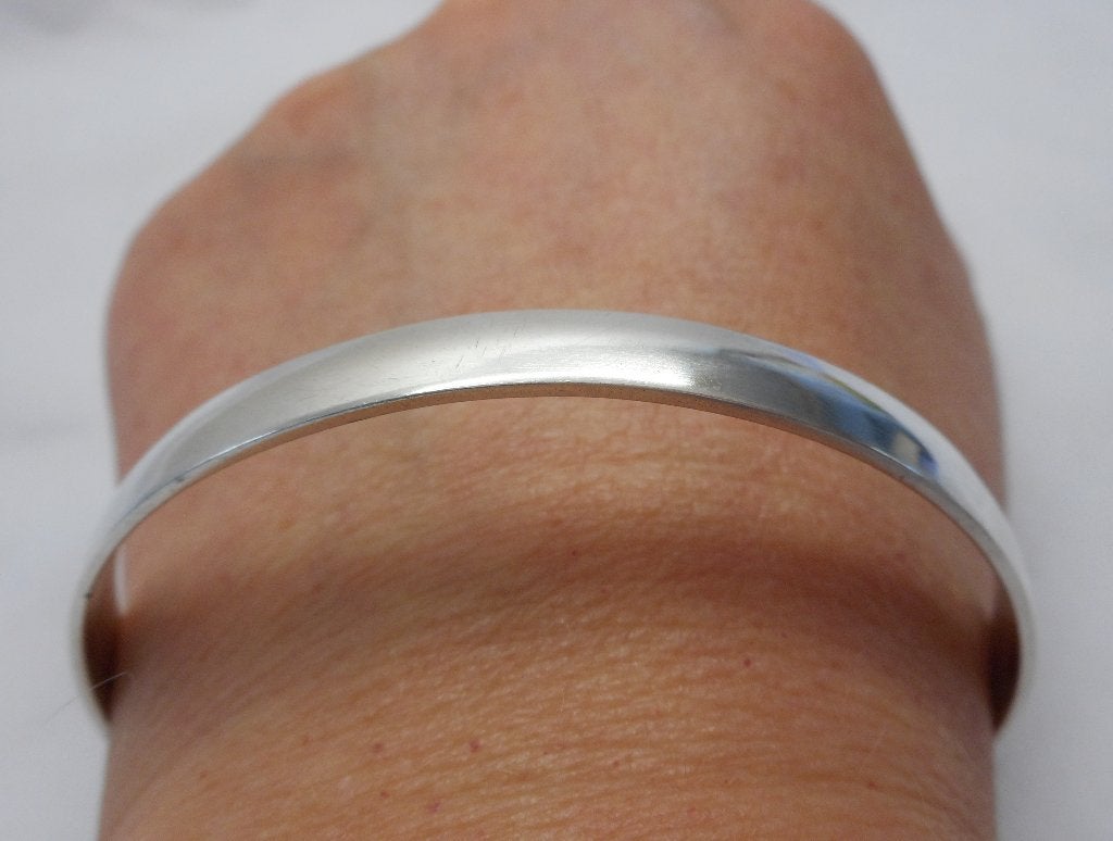 Zilveren klemarmband glad model nr.885, Verzenden, Zo goed als nieuw, Zilver, Zilver