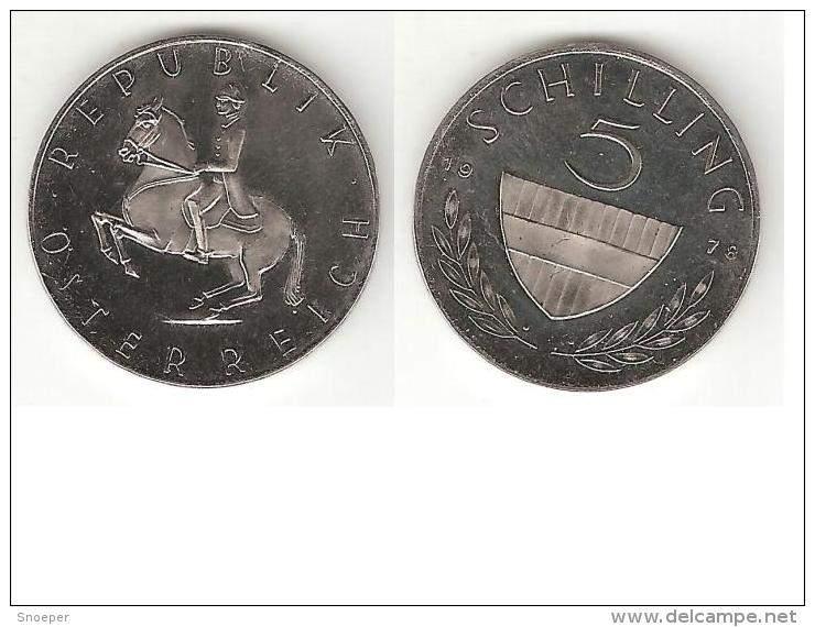 austria 5 schilling 1978 km 2889a proof, Verzenden, Oostenrijk, Losse munt