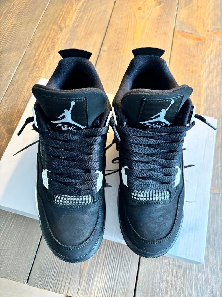 Nike Air Jordan 4 Retro Black Cat - Zo goed als nieuw, Kleding | Heren, Schoenen, Ophalen of Verzenden, Zo goed als nieuw, Zwart