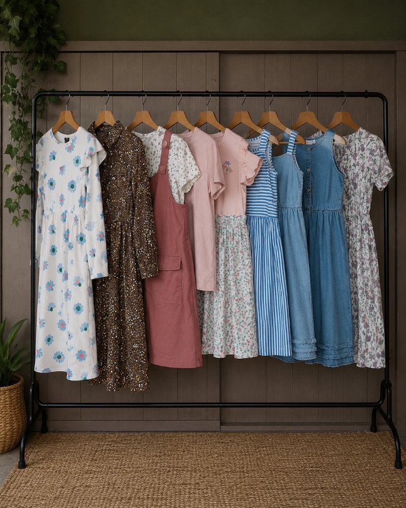 Jurken en setjes maat 134 en 140, Kinderen en Baby's, Kinderkleding | Maat 134, Zo goed als nieuw, Setje, Wibra, Hema, Verzenden