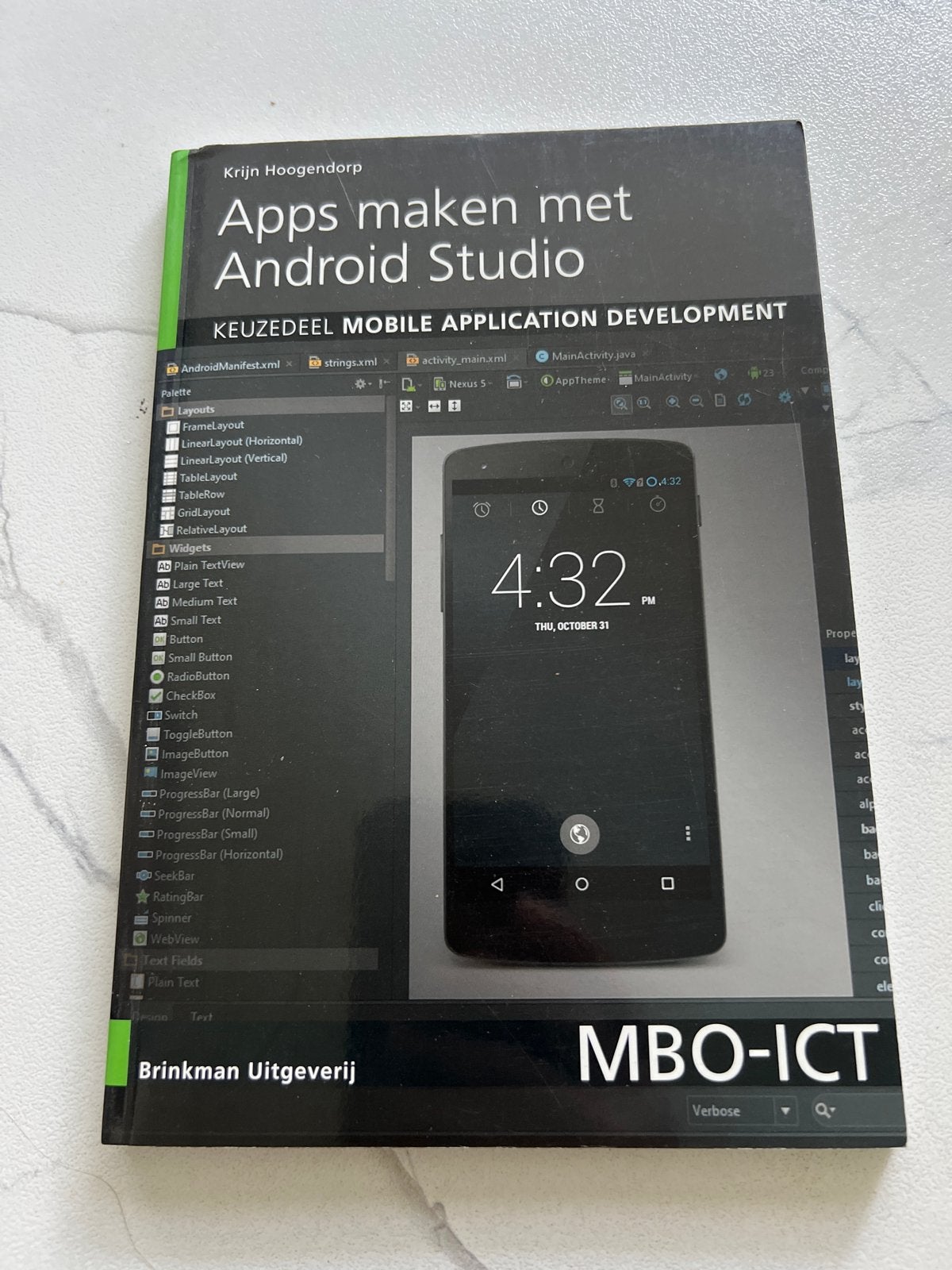Apps maken met Android Studio - MBO-ICT, Boeken, Studieboeken en Cursussen, Zo goed als nieuw, MBO, Beta, Ophalen of Verzenden