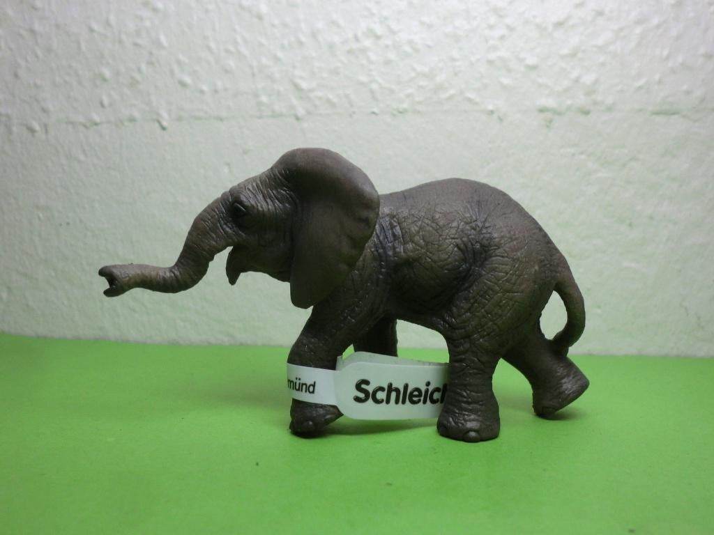 Schleich 14658 afr olifant jong dierfiguur, Ophalen of Verzenden, Gebruikt, Wild dier, Beeldje of Figuurtje