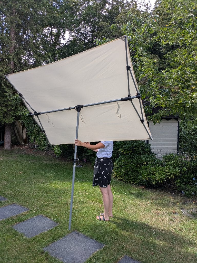 Schneider Novara verstelbare parasol incl 2 balkonklemmen, Ophalen, Kantelbaar, Nieuw, 1 tot 2 meter