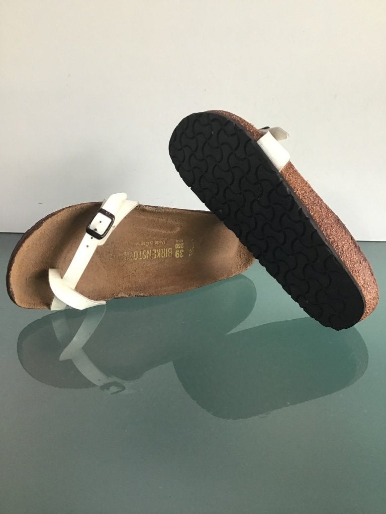 Birkenstock Piazza wit 39 slippers | Gratis verzenden, Kleding | Dames, Schoenen, Slippers, Verzenden, Wit, Zo goed als nieuw