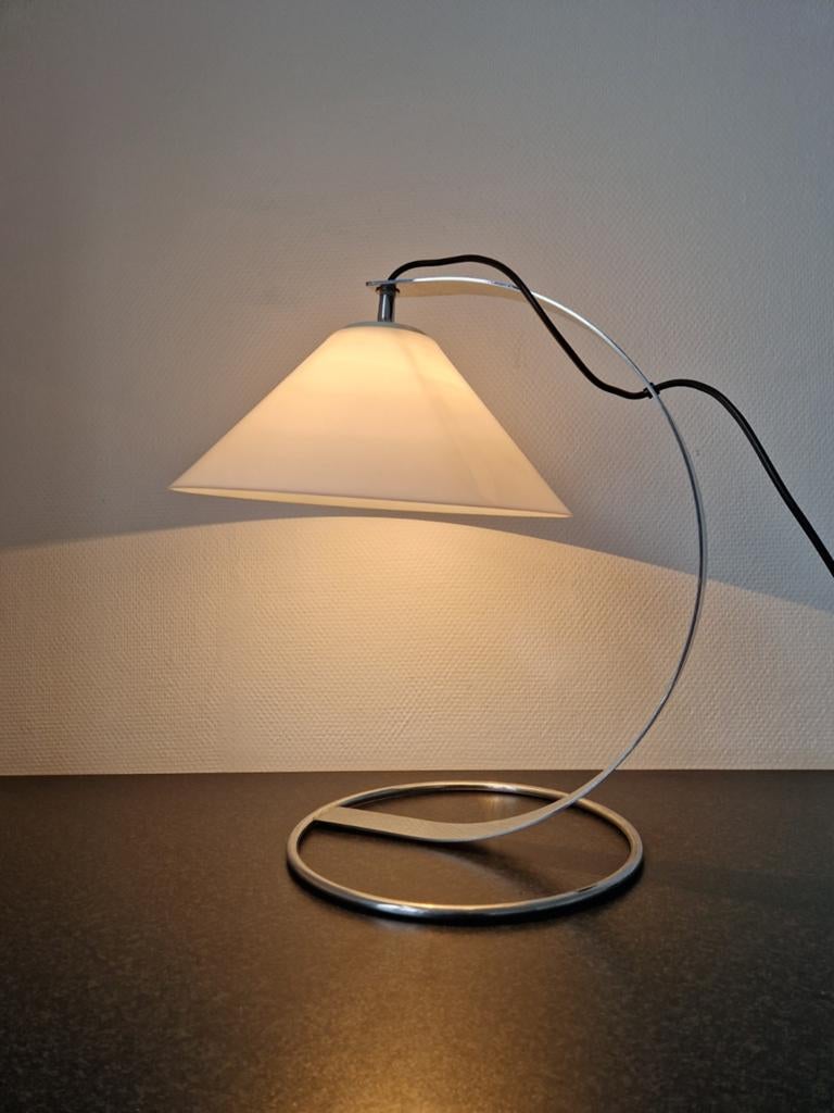 Vintage Raak tafellamp design chroom tropic dressoirlamp, Ophalen of Verzenden, Zo goed als nieuw, Minder dan 50 cm