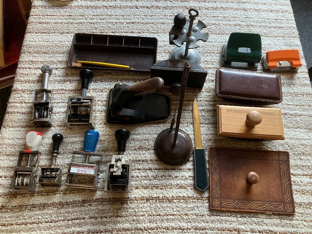 vintage kantoor artikelen diverse ook LOS TE KOOP antiek, Ophalen of Verzenden