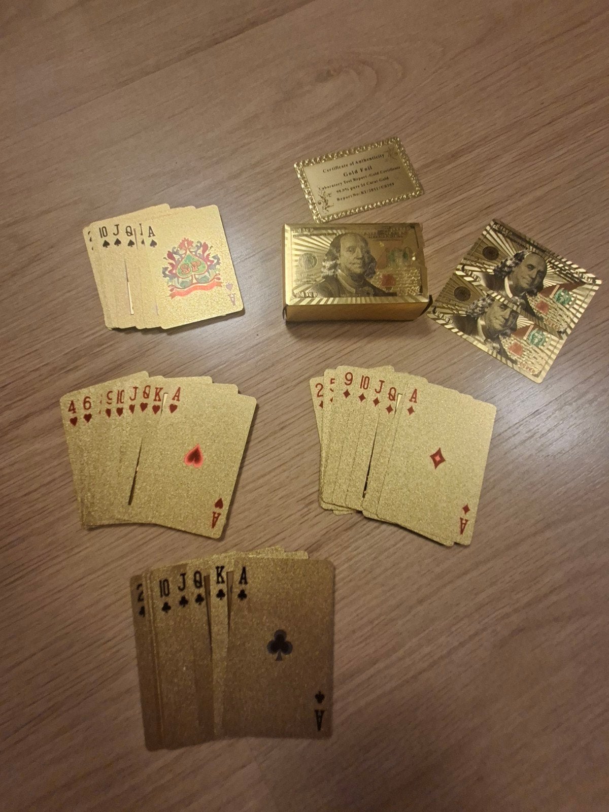 Luxe Gouden Speelkaarten Set - Waterdicht en Duurzaam, Verzamelen, Ophalen of Verzenden, Nieuw, Speelkaart(en)
