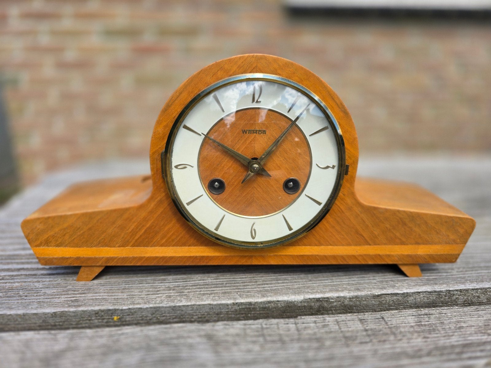 Vintage Wamda Schoorsteenklok / Pendule – Jaren 50/60 (Met b, Ophalen of Verzenden