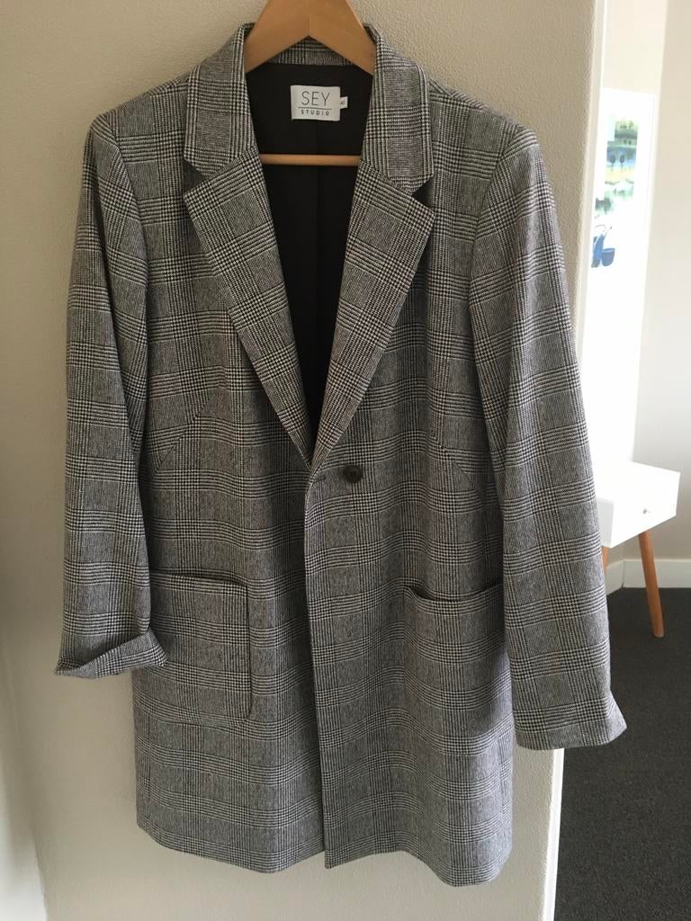 Purdey blazerjas bruin geruit z.g.a.n!, Kleding | Dames, Jasjes, Kostuums en Pakken, Ophalen of Verzenden, Zo goed als nieuw