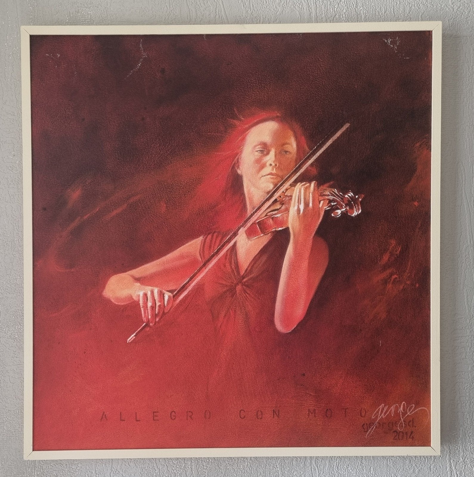 Georges Daemen "Allegro Con Moto"Olieverf op paneel, Ophalen of Verzenden