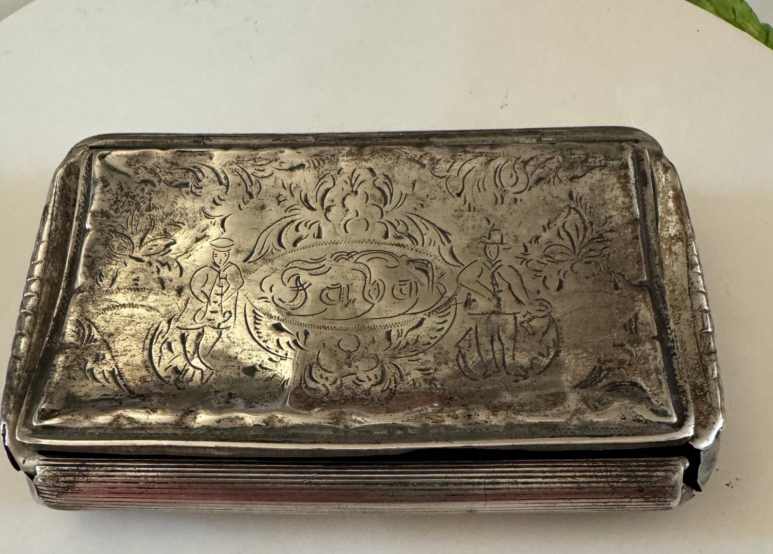 Zilveren tabaksdoos, Antiek en Kunst, Ophalen of Verzenden, Zilver