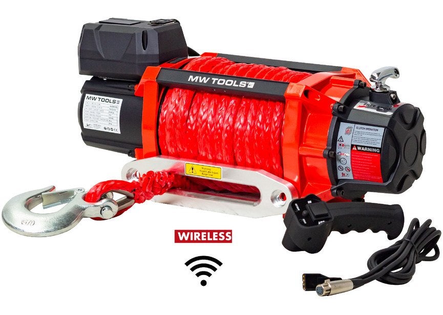 Lier 12V 8164 kg 22m synthetische kabel MW Tools