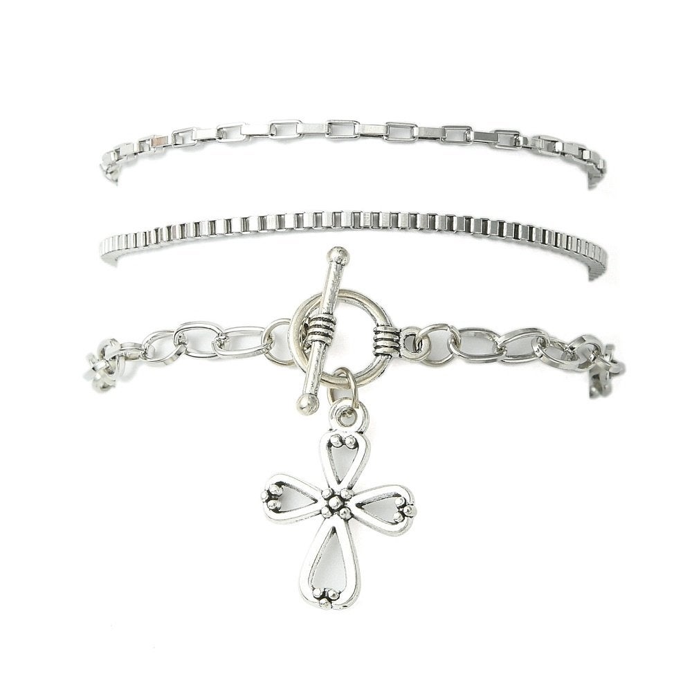SALE: Set van 3 RVS armbanden, Staal, SINO-SEAR GmbH, Feuerbachstrasse 11, 14471 Potsdam, Germany, Nieuw
