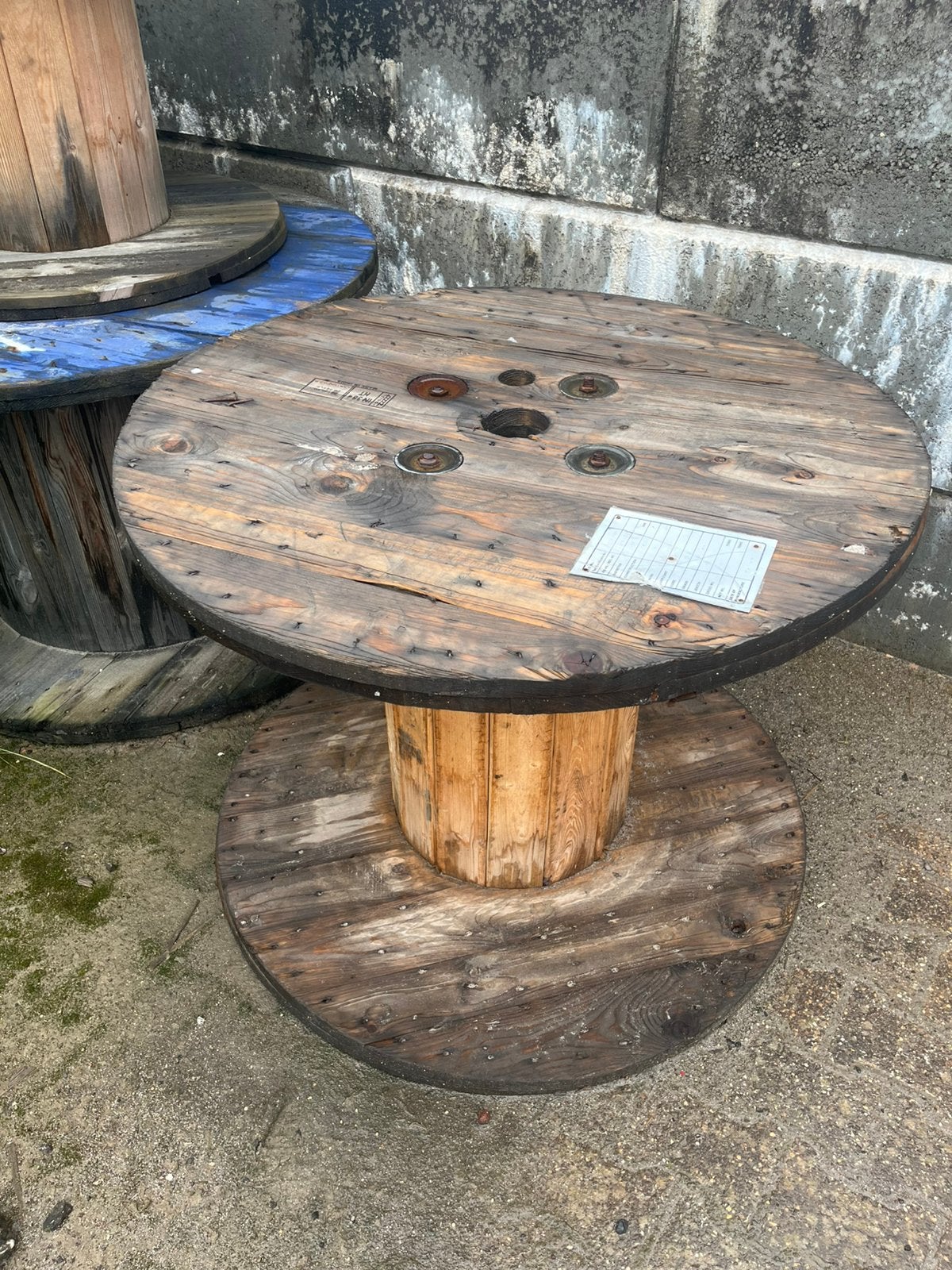 Kabelhaspels, Ophalen, Gebruikt, Rond, Hout