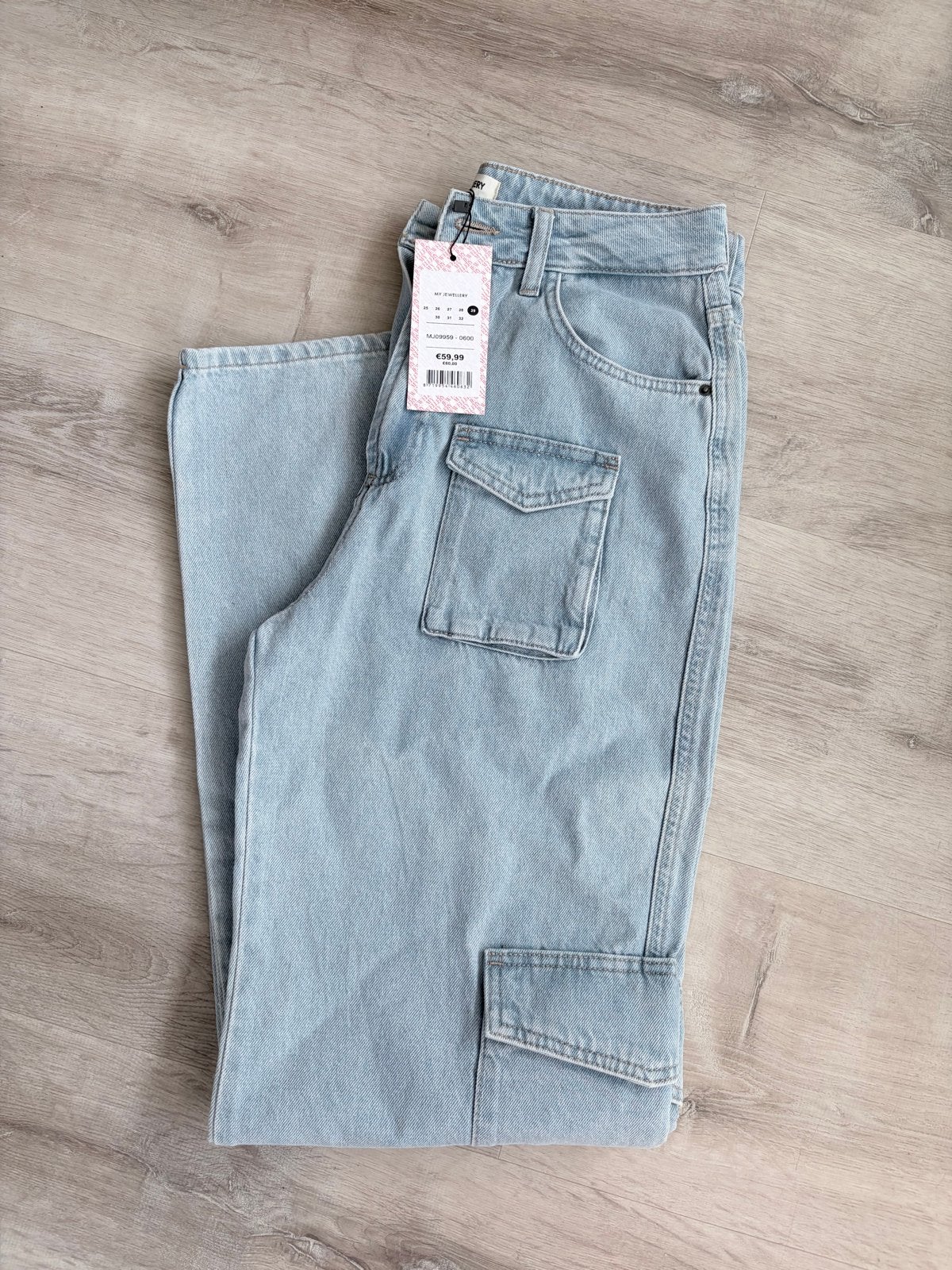 My Jewellery Cargo Jeans Lichtblauw Maat W29, Ophalen of Verzenden, Nieuw, Blauw, W28 - W29 (confectie 36)