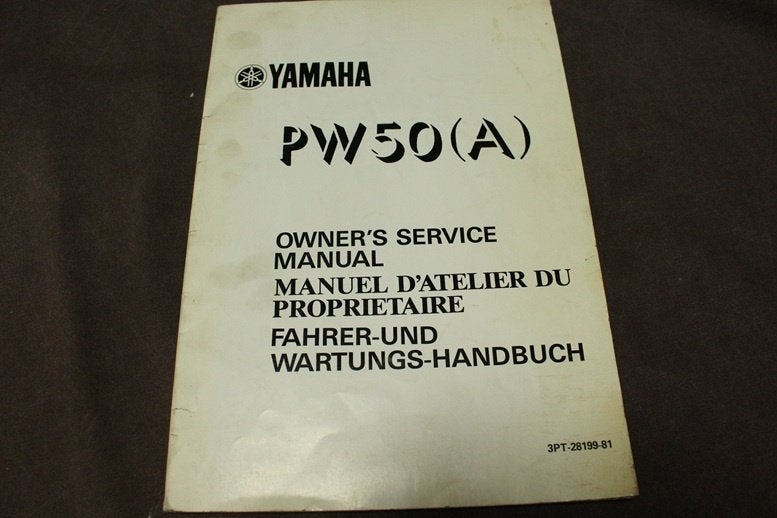 Yamaha PW50 A 1989/1990  owner's service manual PW50A, Ophalen of Verzenden, Yamaha