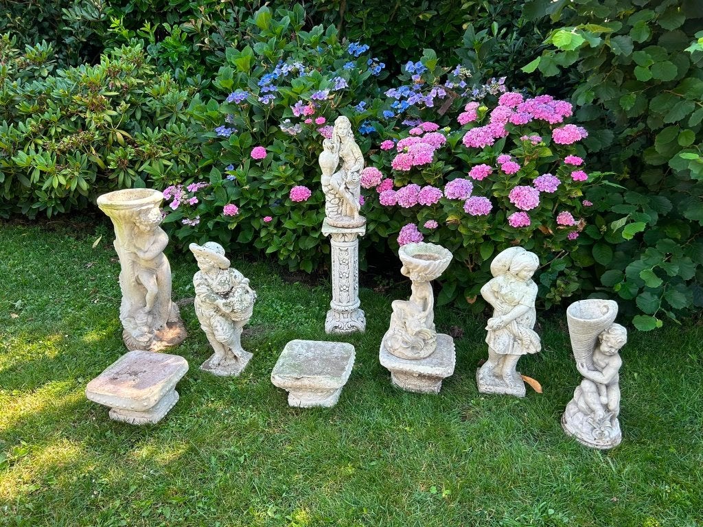Antieke Franse Beelden, Ophalen, 50 - 100 cm, Wit, Overige materialen