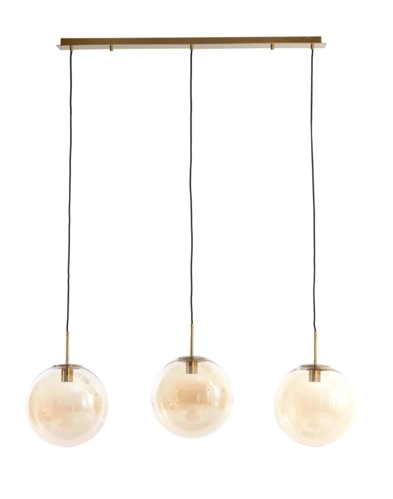 Light & Living MEDINA 3L, lamp, Huis en Inrichting, Lampen | Hanglampen, Ophalen, Zo goed als nieuw, Glas, Minder dan 50 cm