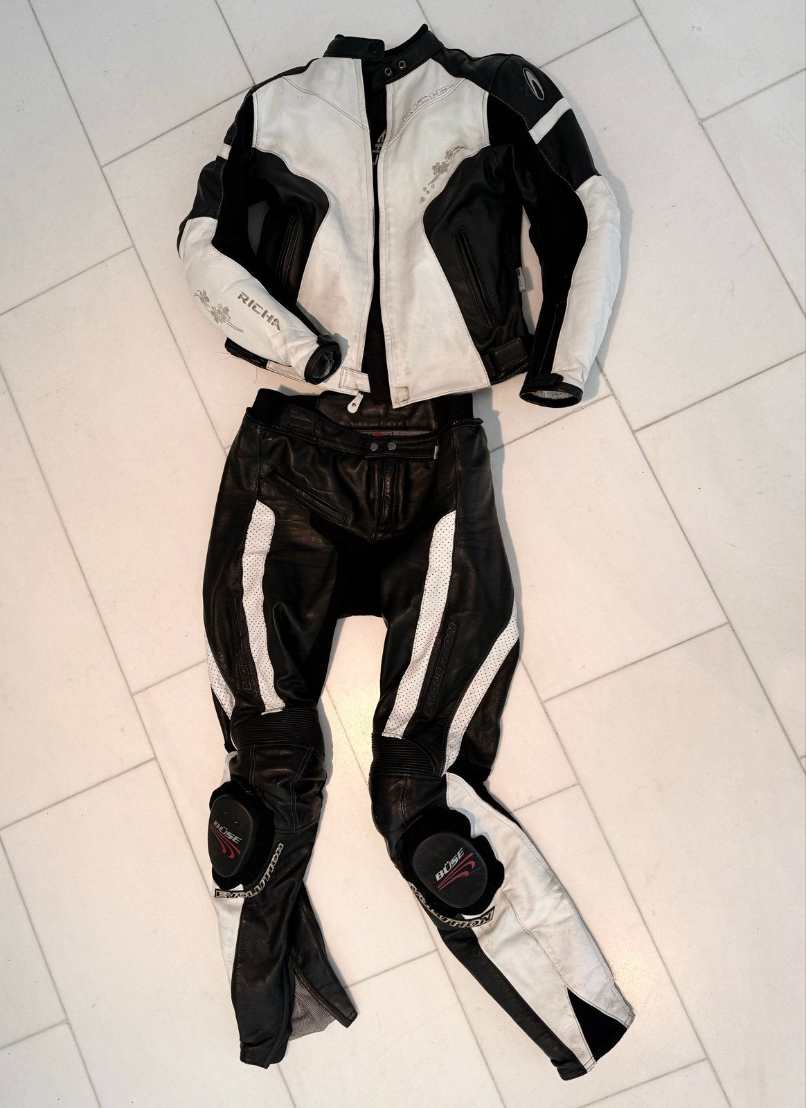 Richa / Evolution Leren Combi Motorpak, Motoren, Kleding | Motorkleding, Ophalen, Tweedehands, Kinderen, Combipak
