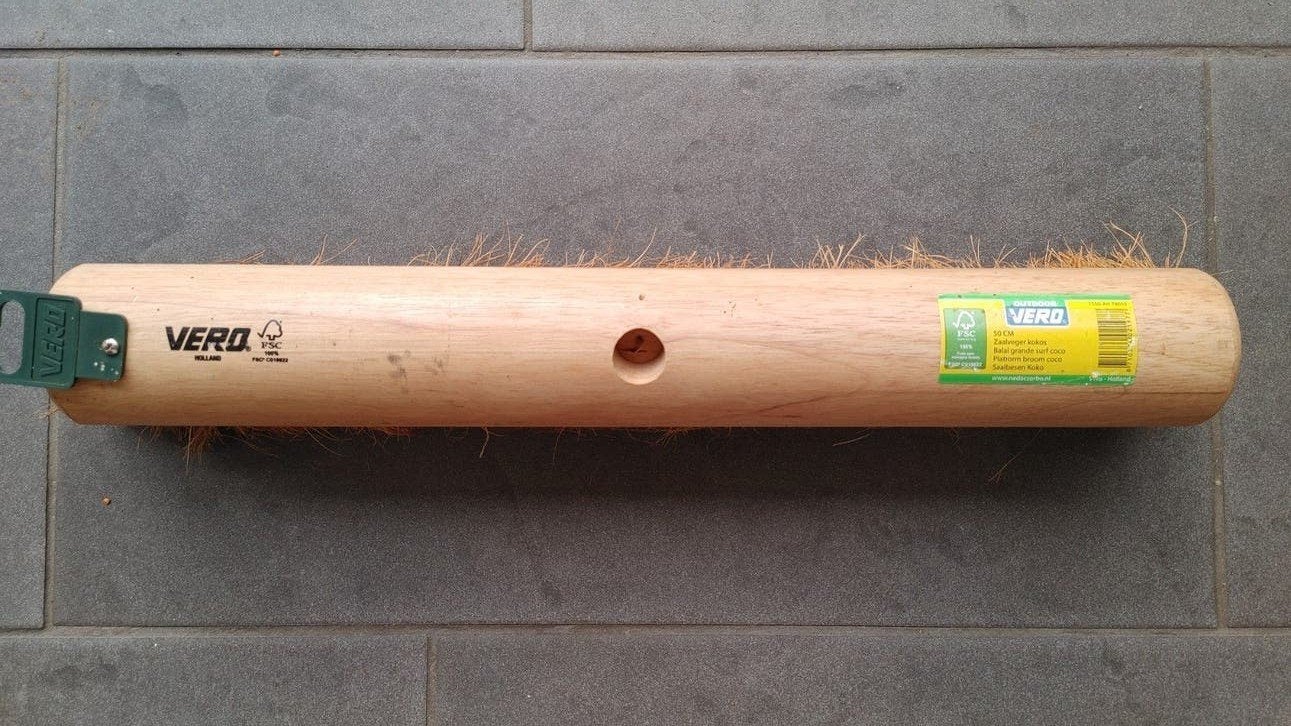 *NIEUW* Vero straatveger - bezem van kokos 50 cm, Ophalen of Verzenden, Nieuw