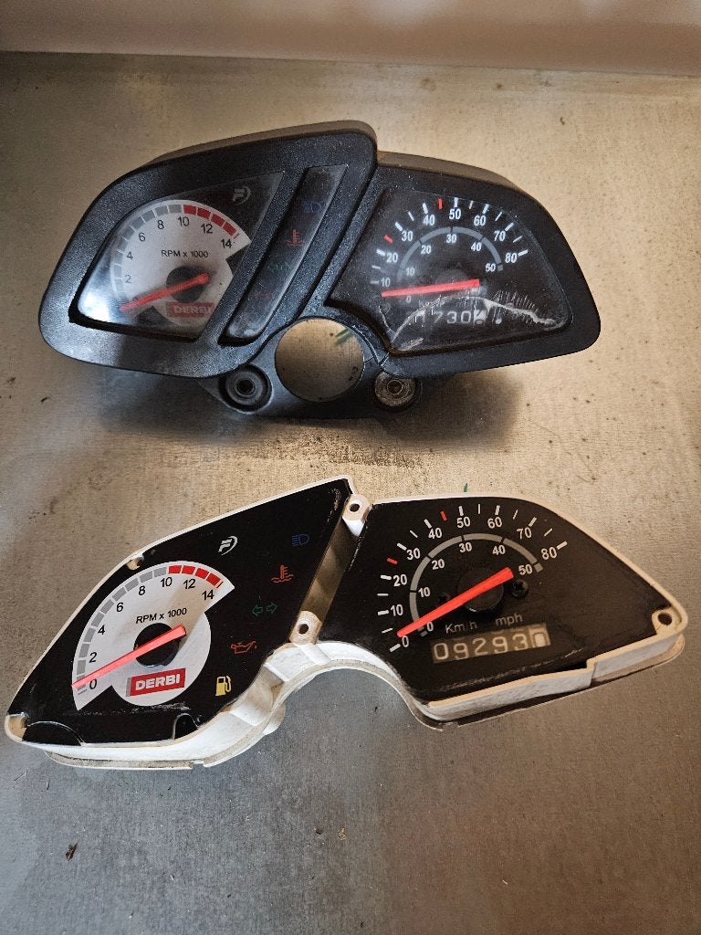 Kilometerteller Derbi Senda X-Treme Cockpit met toerenteller, Derbi, Overige typen, Ophalen of Verzenden, Teller