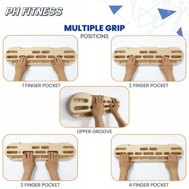 PH Fitness Hangboard - Rock Climbing Grip Trainer, Support@phfitness.nl, Nieuw, Ophalen of Verzenden, Rug