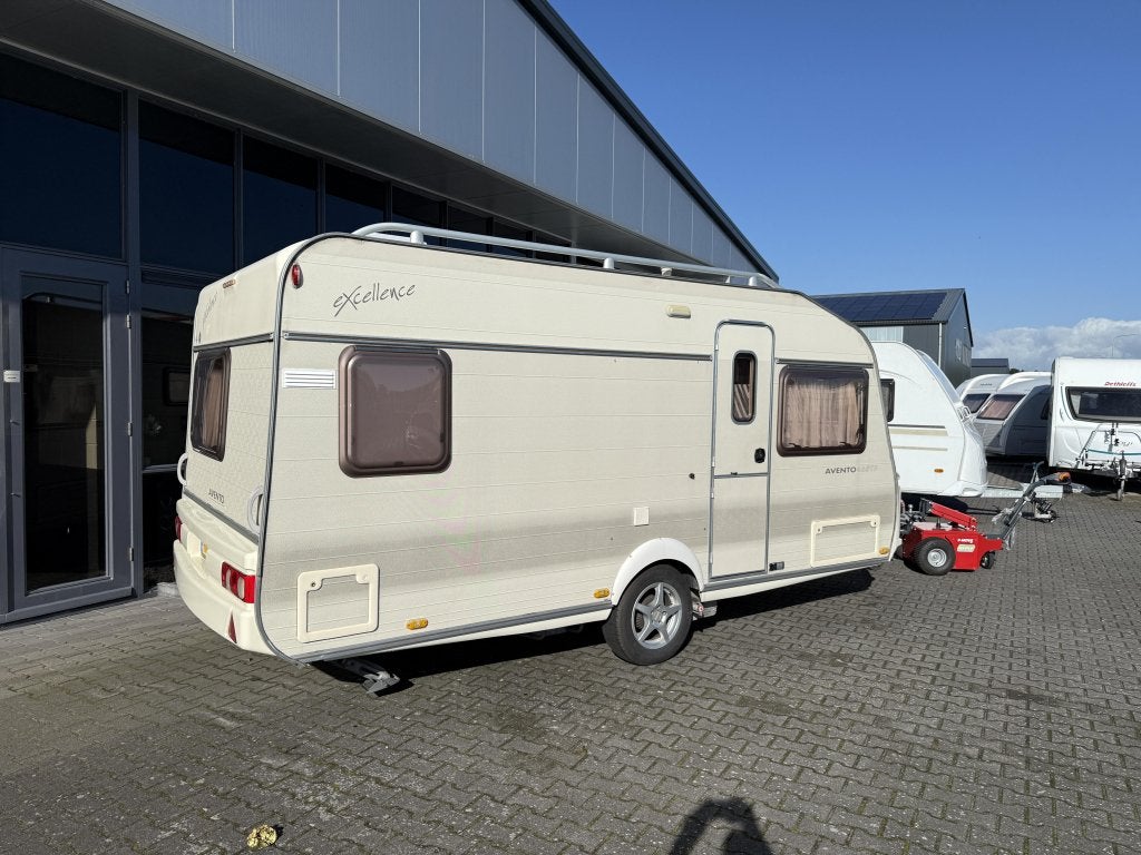 Avento Excellence 465 TF Fransbed + Zit + WC + 1e Eigenaar!!, Caravans en Kamperen, Schokbreker, Avento, Bedrijf, Treinzit