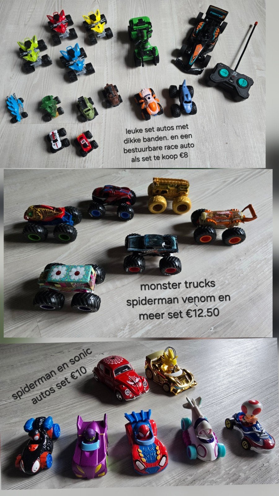 partij voertuigen hotwheels race autos monstertrucks marvel, Ophalen