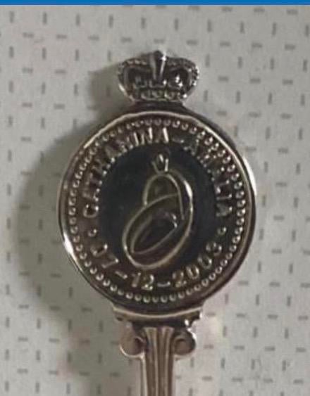 Herdenkingslepeltje Catharina-Amalia, geboren op 7 dec.2003., Ophalen of Verzenden, Zo goed als nieuw, Nederland, Speld(je) of Lepel(tje)
