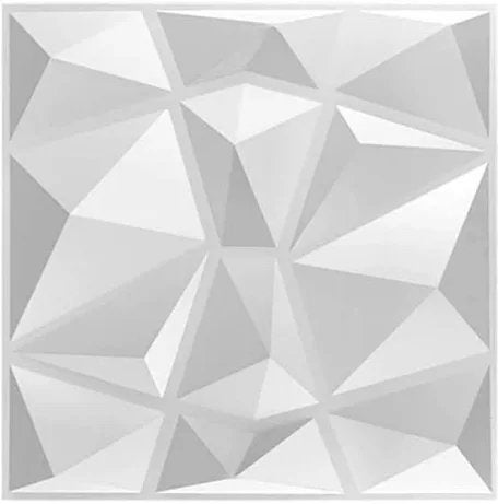 35 stuks 3D wandpanelen wit - Diamond design, Nieuw, Ophalen of Verzenden, Kunststof, Wit
