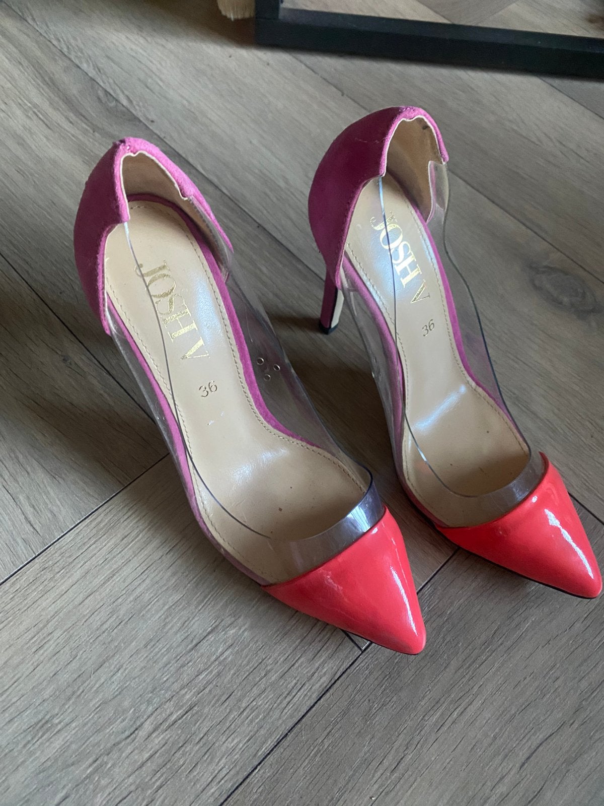 Josh V pumps / hakken model michou koraal roze paars maat 36, Ophalen of Verzenden, Zo goed als nieuw, Overige kleuren