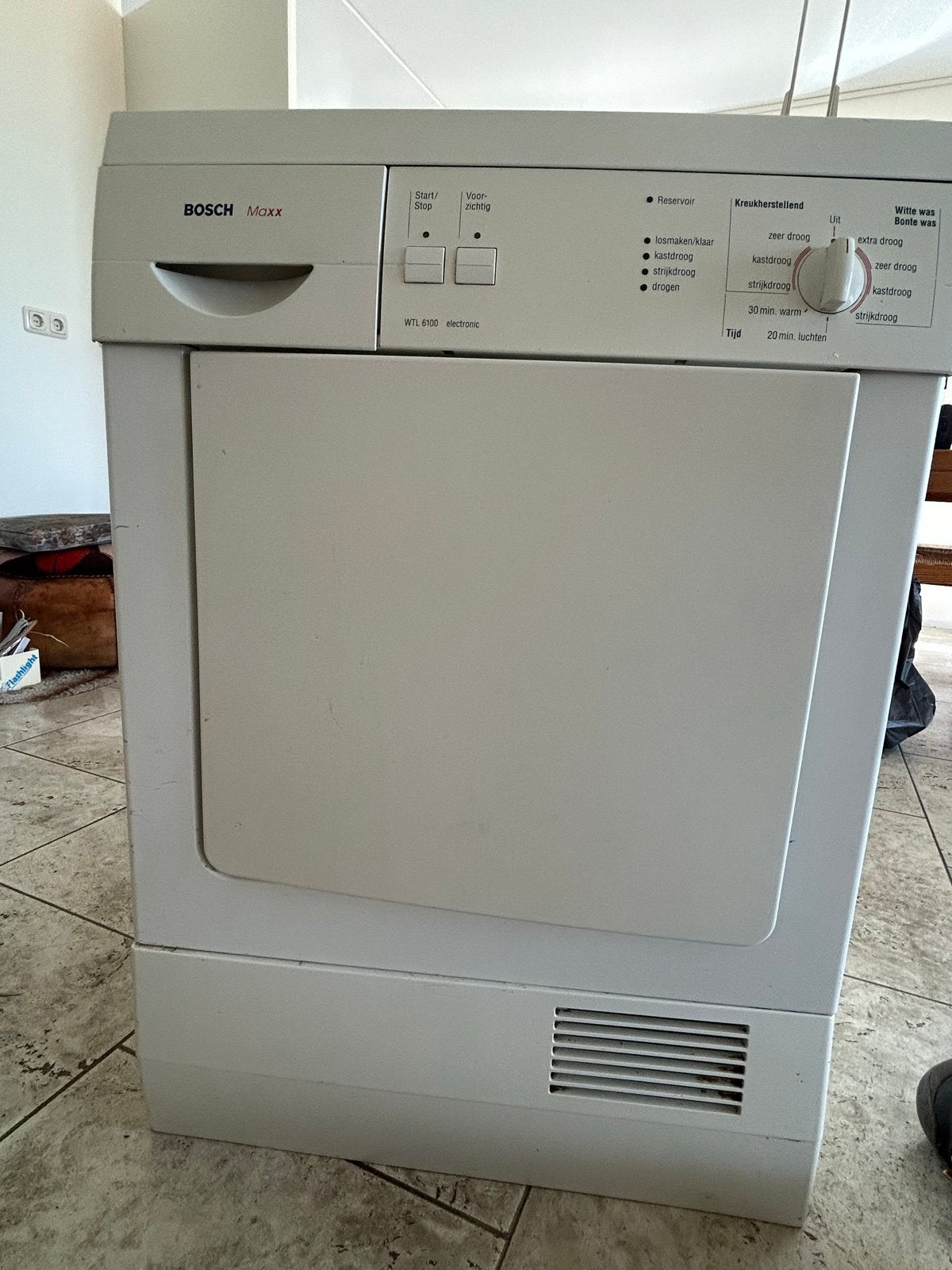 Bosch Maxx WTL 6100 Electronic Wasdroger, Witgoed en Apparatuur, Wasdrogers, Ophalen, 6 tot 8 kg, Gebruikt, Voorlader